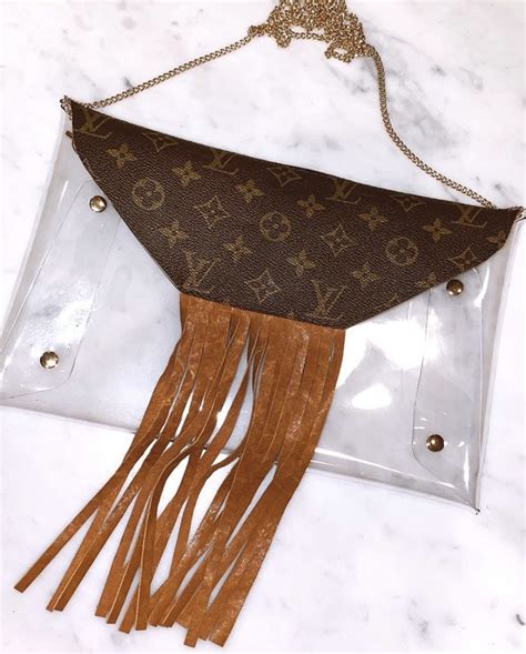 louis vuitton bag with fringe|recycled louis vuitton clear bag.